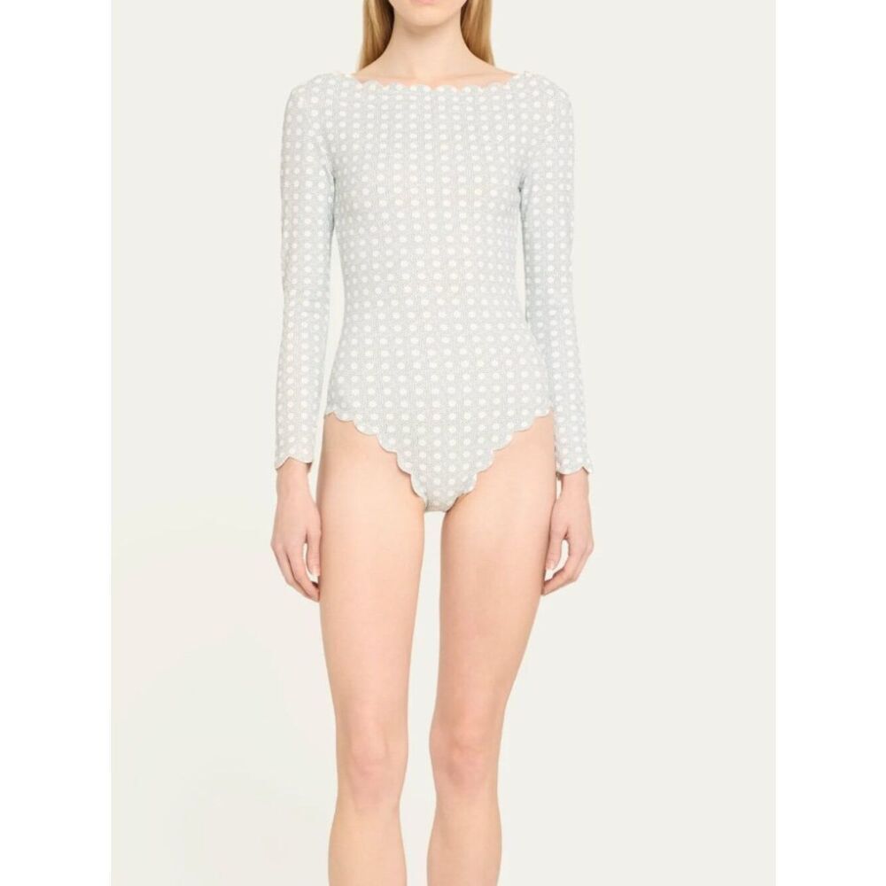 NWT! Marysia Holly Morning Cane Rashguard LS One-Piece Swimsuit Size XXL